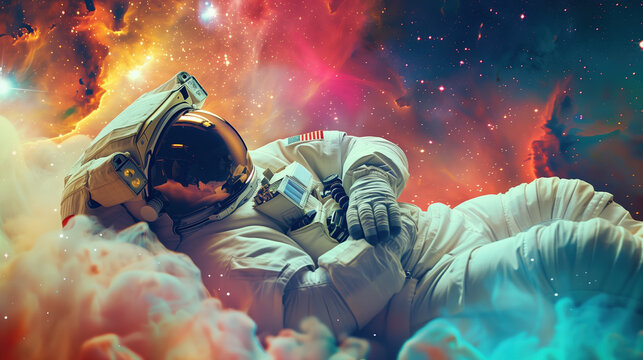 An astronaut cradled by a nebula, lulled to sleep by the music of the spheres. --ar 16:9 --style raw Job ID: 1fc2e320-b9d1-49ba-9325-49b1b34aac69