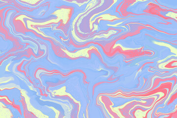 Trendy surreal wavy distorted background. Twisted and distorted retro surreal style texture illustration. Holographic abstract poster design with optical interference and liquid effect