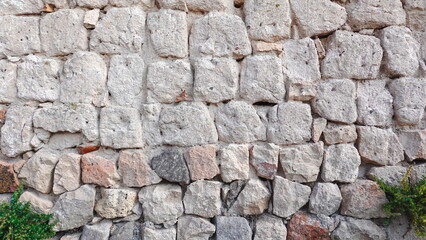 Rustic Stone Wall Texture Full Frame Neutral Colors Photo