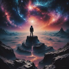 Generative AI. In the vastness of space, there are so many beautiful planets and stars with so many interesting colors.