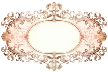 Ornament old white background decoration.