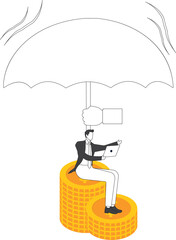 Business Team Protection, Teamwork, A Helping Hand, Accidents and Disasters