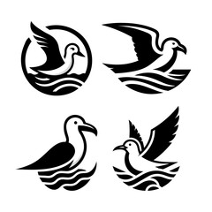 Albatros logo icon design vector illustration