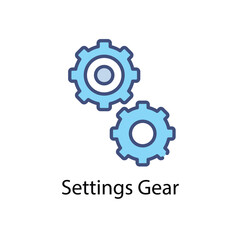 Settings Gear vector icon