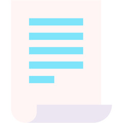 Obraz premium Vector Icon paper, paper bill, document, file, dem file