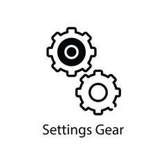 Settings Gear vector icon