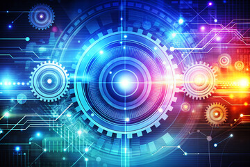 Obraz premium Abstract bright mechanical background