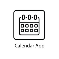 Calendar App vector icon