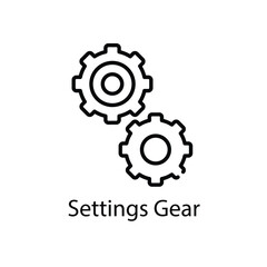 Settings Gear vector icon