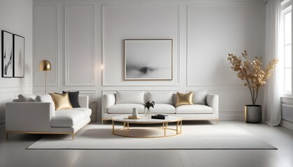 Photo interior modern design room 3d illustration