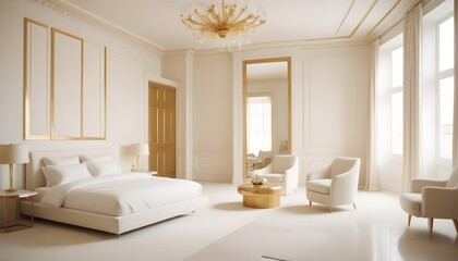 Photo interior modern design room 3d illustration