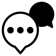 message, comment, dialogue, communication, chat box Icon