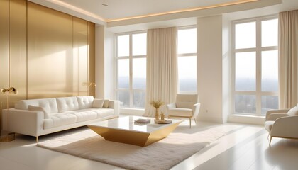 Fototapeta premium Photo interior modern design room 3d illustration