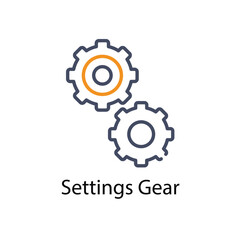 Settings Gear vector icon