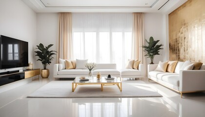 Fototapeta premium Photo interior modern design room 3d illustration