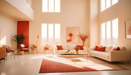 Fototapeta premium Photo interior modern design room 3d illustration