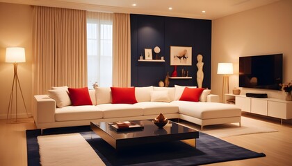Photo interior modern design room 3d illustration
