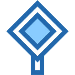 Vector Icon Priority, traffic, sign, road sign, signaling