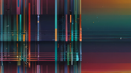 Obraz premium backdrop that translates the concept of harmony into visual terms, with intersecting lines and gradients symbolizing musical chords