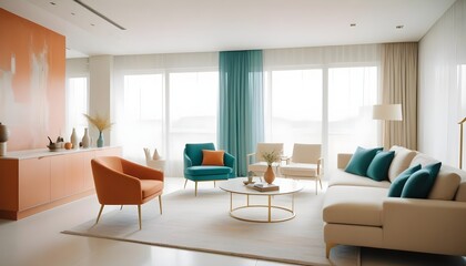 Photo interior modern design room 3d illustration