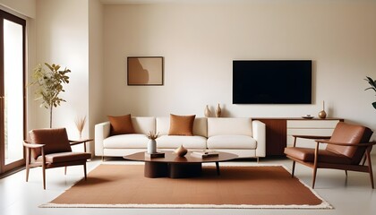 Photo interior modern design room 3d illustration