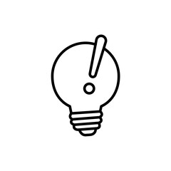 Problem idea outline icons, minimalist vector illustration ,simple transparent graphic element .Isolated on white background