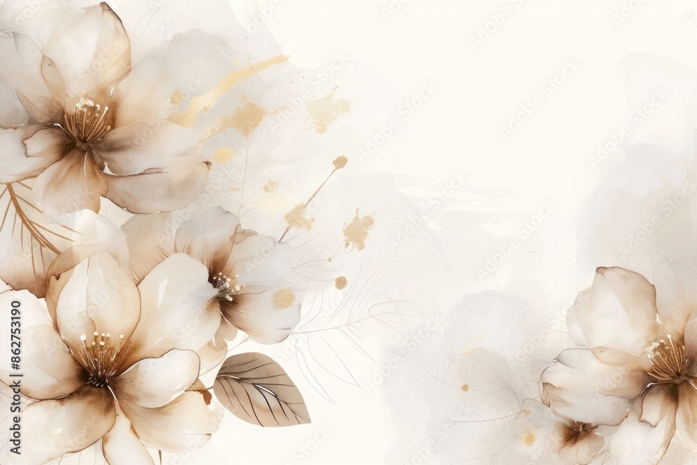 Canvas Prints Flowers watercolor background backgrounds painting pattern.