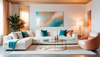 Photo interior modern design room 3d illustration