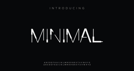 
futuristic Abstract technology  alphabet font. Creative modern bold typography vector Illustration design