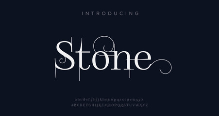 Elegant Luxury Uppercase Lowercase and Number. Classic Lettering Minimal Fashion Designs. 
Typography modern serif fonts regular decorative vintage concept. vector Illustration