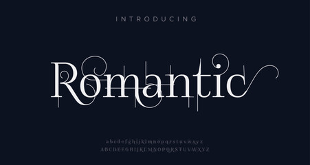 Elegant Luxury Uppercase Lowercase and Number. Classic Lettering Minimal Fashion Designs. 
Typography modern serif fonts regular decorative vintage concept. vector Illustration