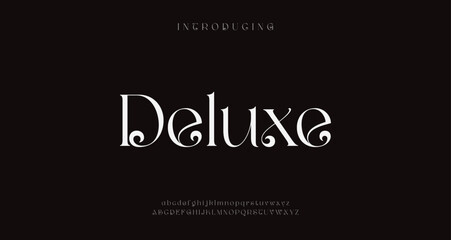 Elegant Luxury Uppercase Lowercase and Number. Classic Lettering Minimal Fashion Designs. 
Typography modern serif fonts regular decorative vintage concept. vector Illustration