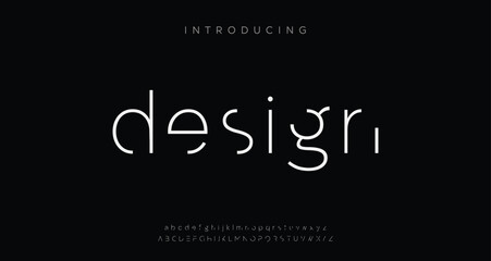 
futuristic Abstract technology  alphabet font. Creative modern bold typography vector Illustration design
