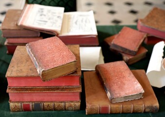 Old books on the table