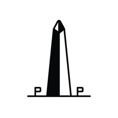 Washington Monument vector icon