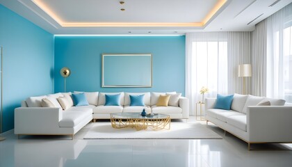 Photo interior modern design room 3d illustration