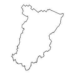 Perm Krai map, administrative division of Russia. Vector illustration.