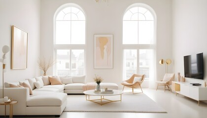 Fototapeta premium Photo interior modern design room 3d illustration