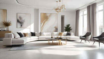 Photo interior modern design room 3d illustration