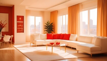 Fototapeta premium Photo interior modern design room 3d illustration