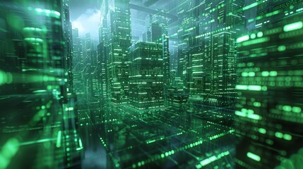 Data flowing through a network is constructing a digital city