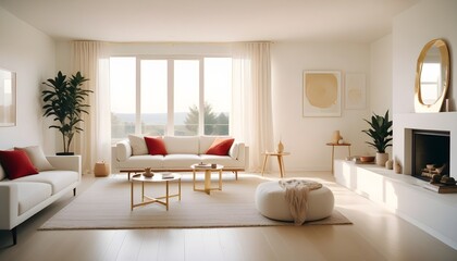 Fototapeta premium Photo interior modern design room 3d illustration