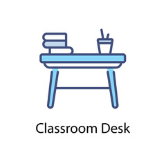Classroom Desk vector icon