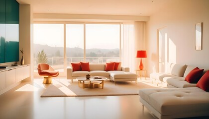 Photo interior modern design room 3d illustration