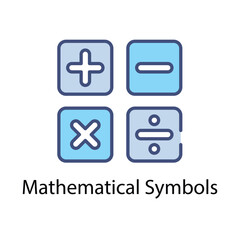 Mathematical Symbols vector icon