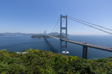 糸山展望台から見た来島海峡（しまなみ海道）