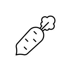 Radish outline icons, minimalist vector illustration ,simple transparent graphic element .Isolated on white background