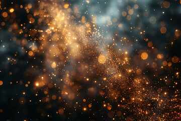 Fototapeta premium Fireworks at New Year and copy space, ai technology