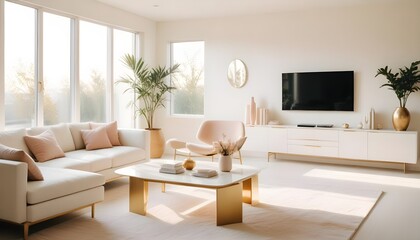 Photo interior modern design room 3d illustration