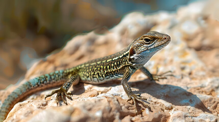 Naklejka premium Formentera wall lizard